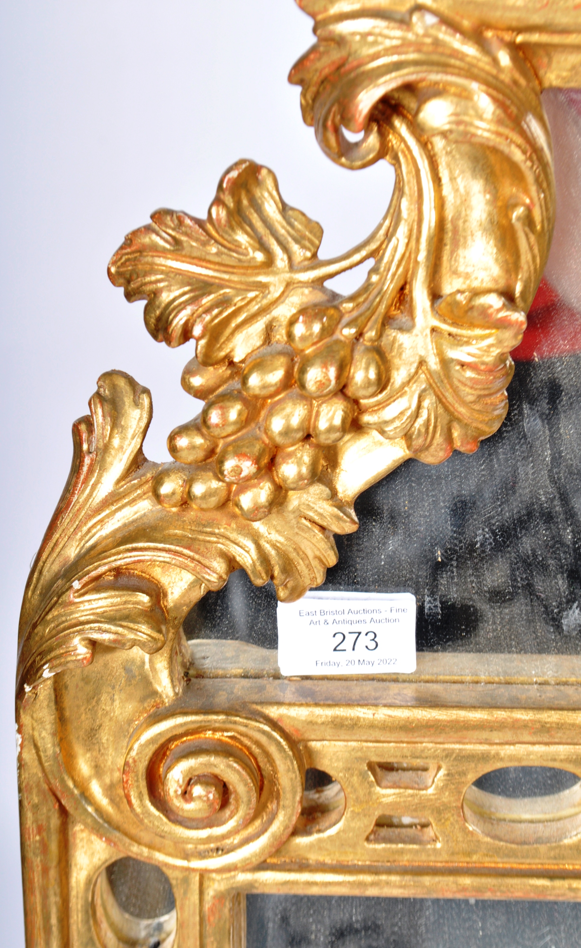 20TH CENTURY GILT PIER / OVERMANTEL MIRROR - Image 4 of 9