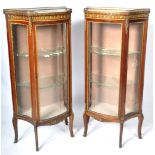 PAIR OF 19TH CENTURY CONTINENTAL MARBLE & ORMOLU VITRINES