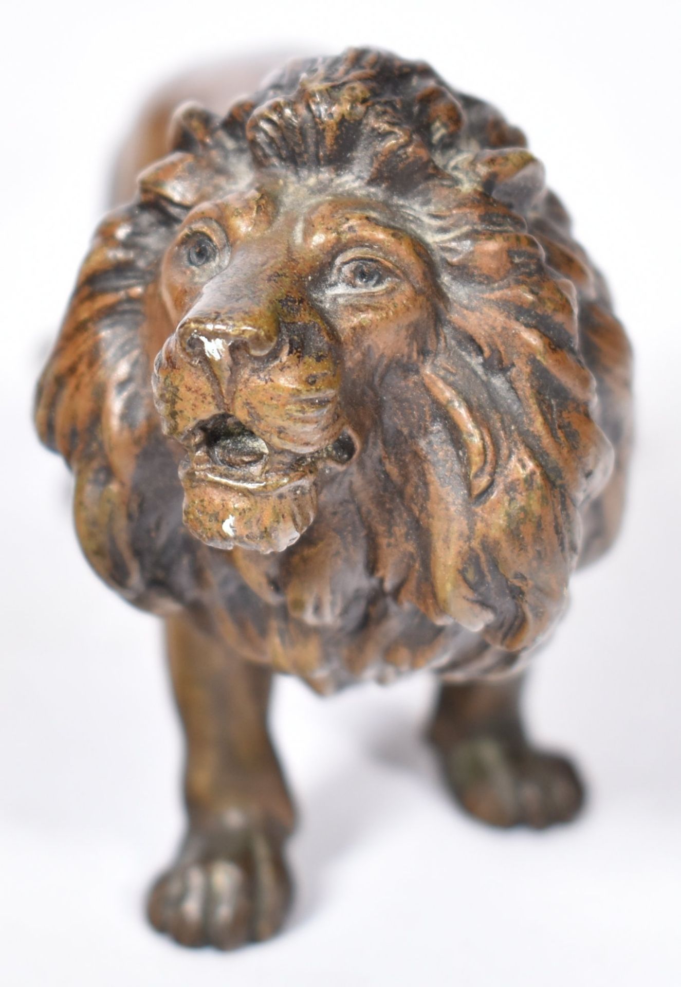 19TH CENTURY AUSTRIAN COLD PAINTED BRONZE LION - Image 3 of 5