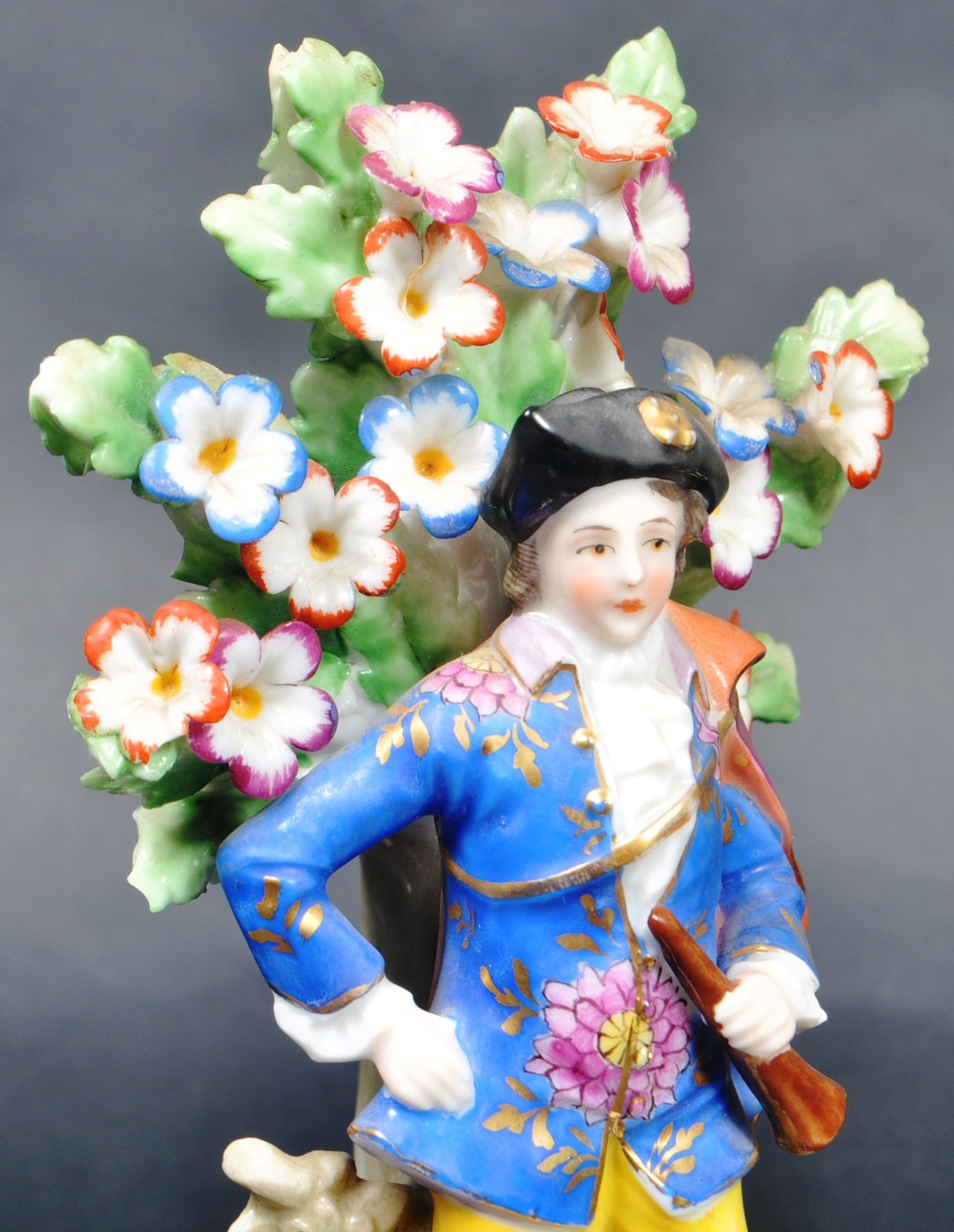 PAIR OF 19TH CENTURY CHELSEA MANNER PORCELAIN FIGURES - Image 3 of 7