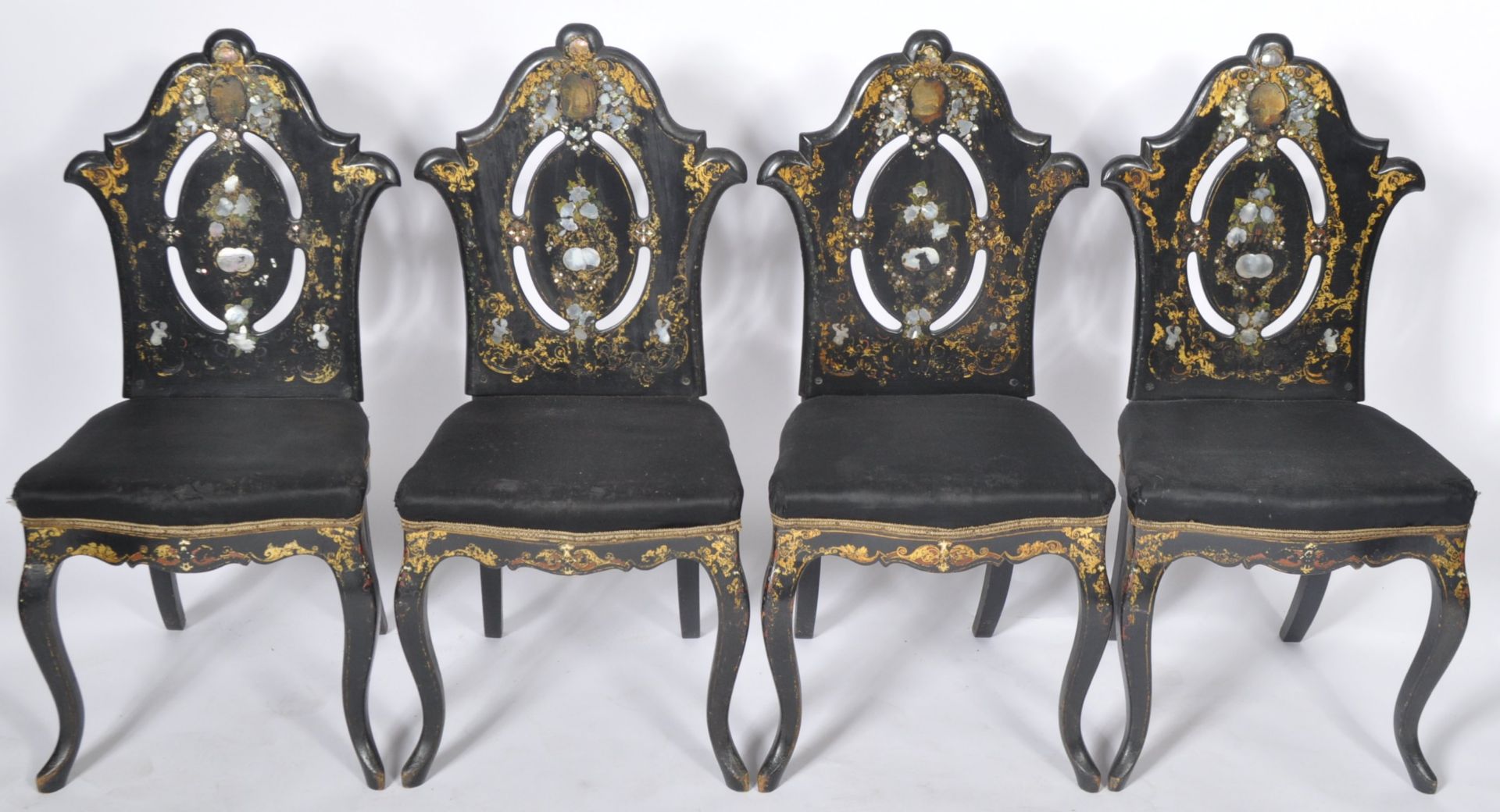 MATCHING SET OF FOUR 19TH CENTURY CHINOISERIE DINING CHAIRS - Image 2 of 8