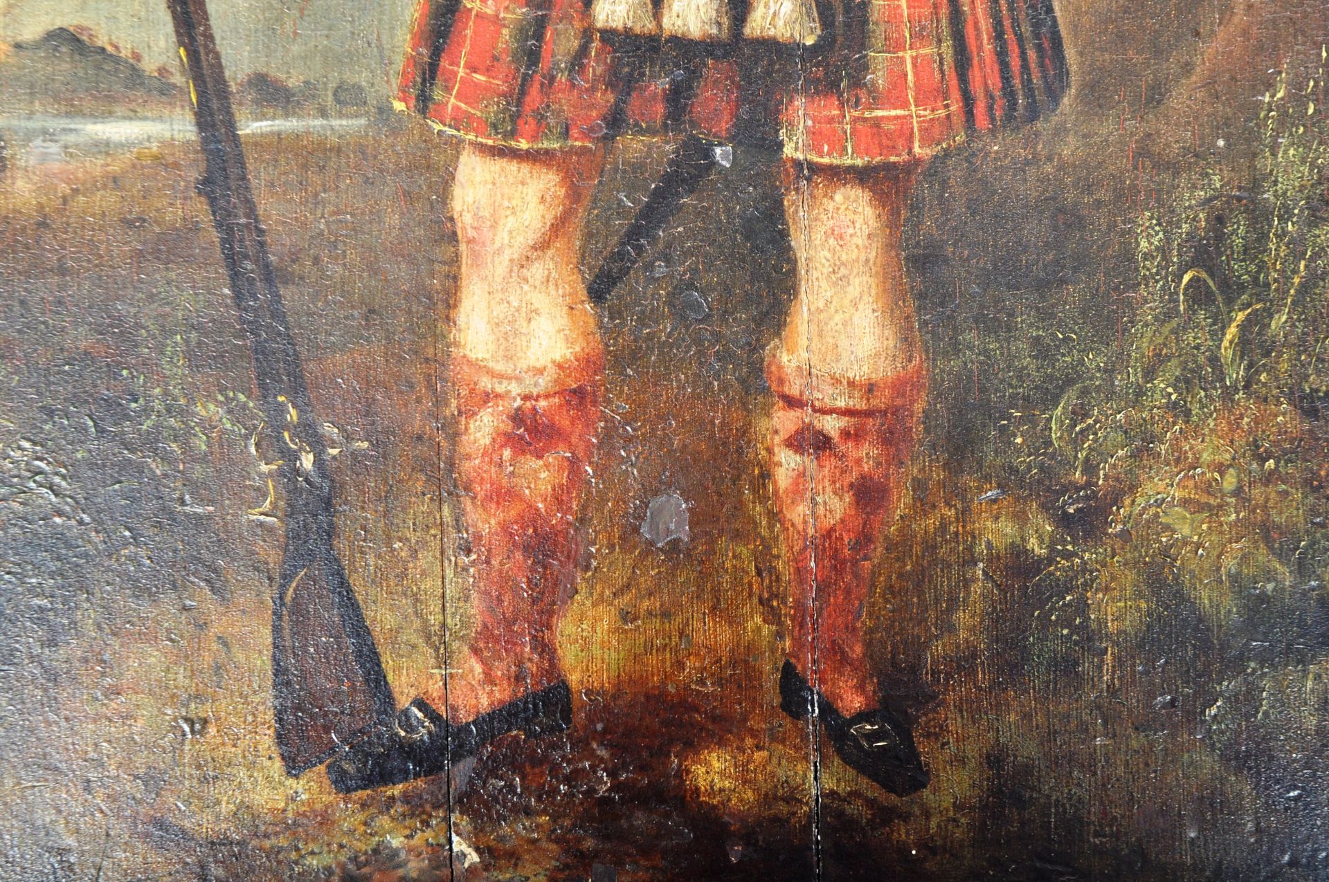 19TH CENTURY SCOTTISH OIL ON BOARD SOLDIER PAINTING - Image 6 of 9