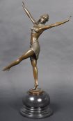 CHIPARUS - ART DECO BRONZE EGYPTIAN DANCER FIGURINE