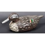 20TH CENTURY CARVED DECOY DUCK