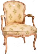 18TH CENTURY LOUIS XVI FRENCH FAUTEUIL ARMCHAIR