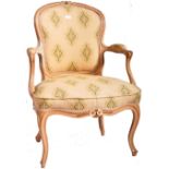 18TH CENTURY LOUIS XVI FRENCH FAUTEUIL ARMCHAIR