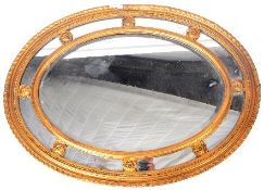 REGENCY OVAL GESSO WALL MIRROR