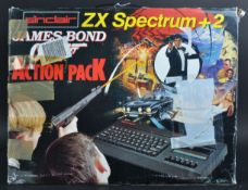 RETRO GAMING - SINCLAIR ZX SPECTRUM +2A JAMES BOND ACTION PACK