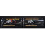 TWO VINTAGE HORNBY SCALEXTRIC SLOT CAR RACING MOTORCYCLES
