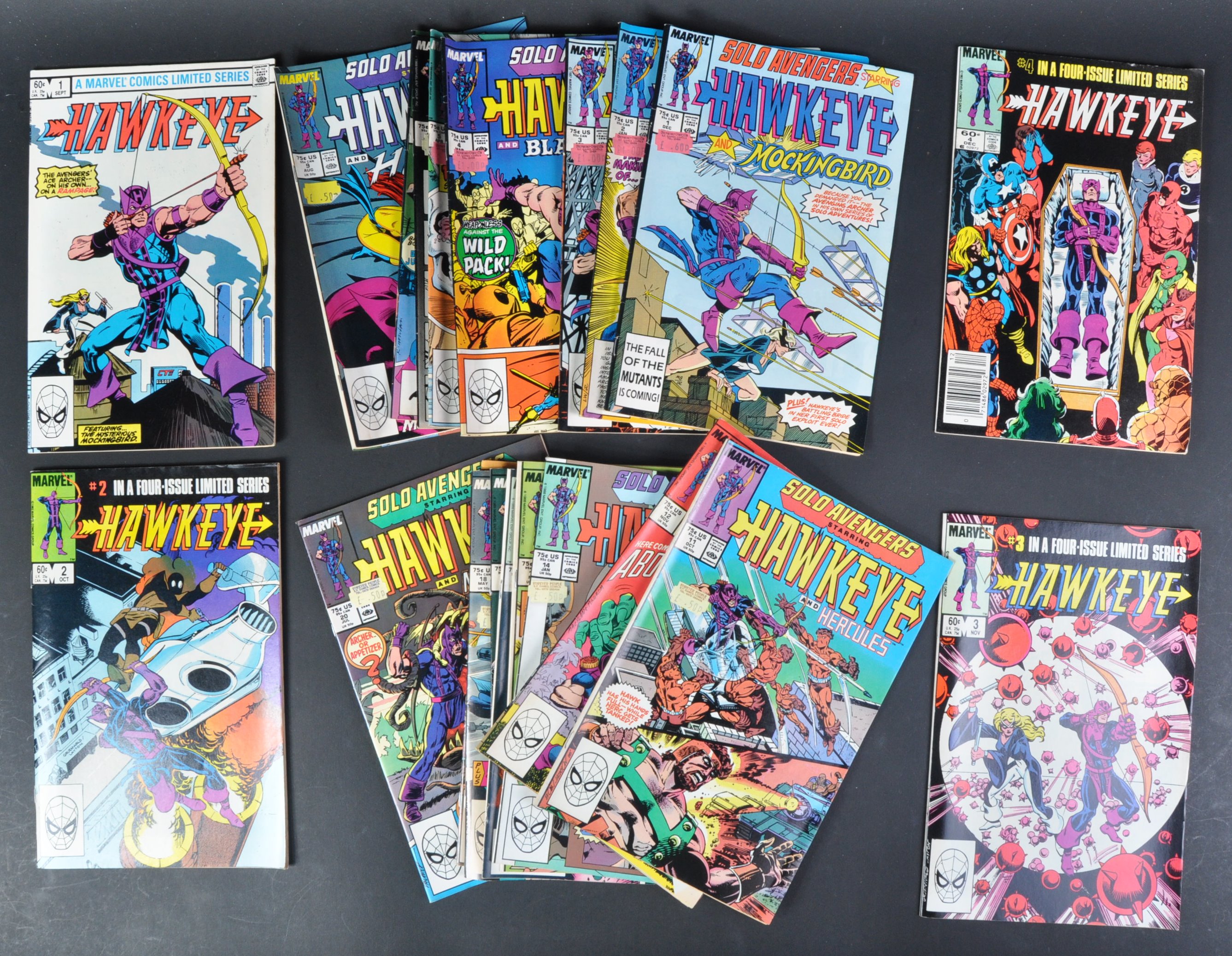 MARVEL COMICS - HAWKEYE - COLLECTION OF VINTAGE COMIC BOOKS