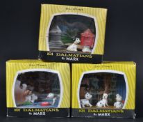 COLLECTION OF X3 VINTAGE MARX TOYS 101 DALMATIANS PLAYSETS