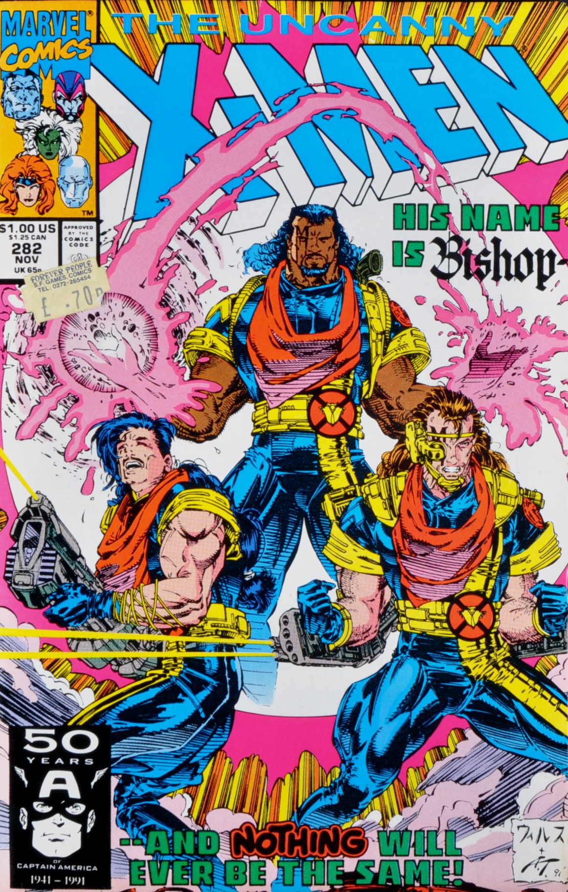 MARVEL COMICS - THE UNCANNY X-MEN - ISSUE #282 - 1ST APP. BISHOP