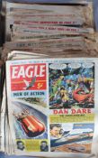 COMIC BOOKS - LARGE COLLECTION OF EAGLE DAN DARE COMICS