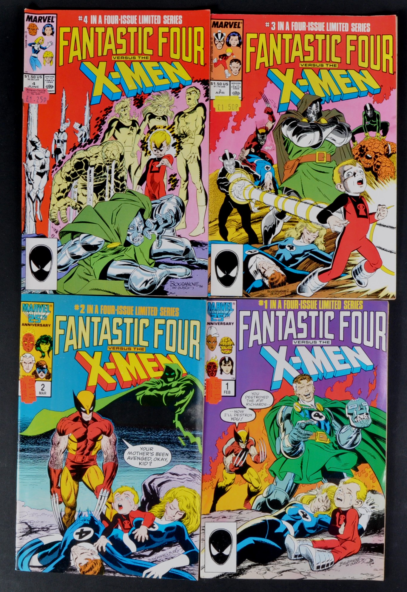 MARVEL COMICS - FANTASTIC FOUR VS X-MEN - #1 TO #4 COMIC BOOK