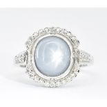 STAR SAPPHIRE DIAMOND DRESS RING