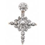 ANTIQUE SILVER & DIAMOND CRUCIFIX PENDANT