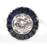 MAUBOUSSIN DIAMOND & SAPPHIRE TARGET RING