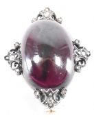 VICTORIAN GARNET & DIAMOND BROOCH