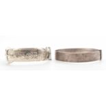 TWO VINTAGE HALLMARKED SILVER BANGLES