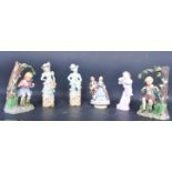 COLLECTION OF CONTINENTAL BISQUE PORCELAIN FIGURES