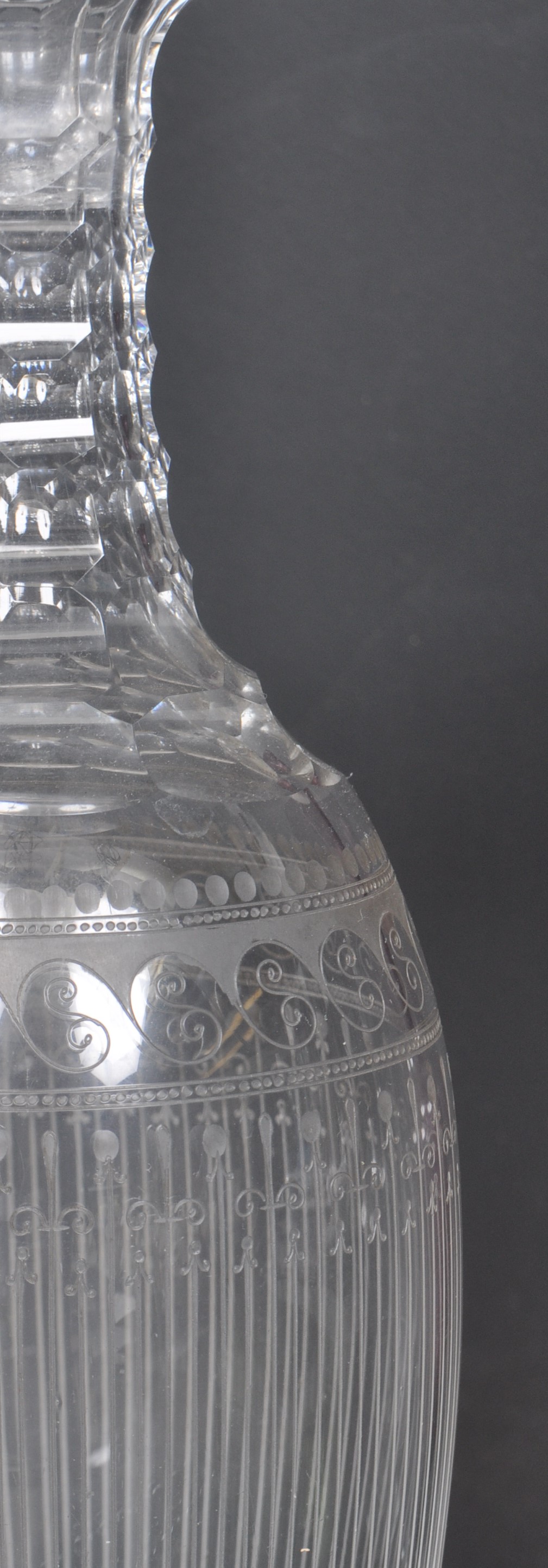 VICTORIAN & LATER GLASS - NAILSEA - DECANTERS & CANDLESTICK - Image 3 of 4