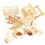 COLLECTION OF VINTAGE 20TH CENTURY BAMBOO & WICKER