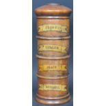 VICTORIAN REPRODUCTION WOOD SPICE TOWER