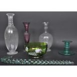 VICTORIAN & LATER GLASS - NAILSEA - DECANTERS & CANDLESTICK