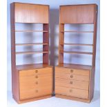 PAIR OF G-PLAN MODULAR TEAK UNIT - CUPBPOARD - SHELVES - DRAWERS