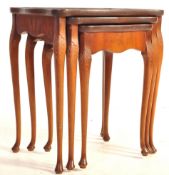 20TH CENTURY QUEEN ANNE REVIVAL WALNUT NEST OF TABLES