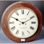 19TH CENTURY VICTORIAN ROSEWOOD CIRCULAR WALL CLOCK