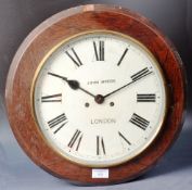 19TH CENTURY VICTORIAN ROSEWOOD CIRCULAR WALL CLOCK