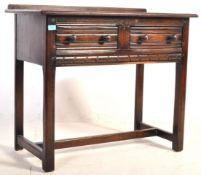 20TH CENTURY JACOBEAN REVIVAL OAK LOWBOY WRITING TABLE