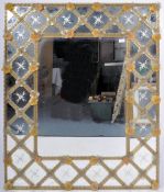 LARGE EARLY 20TH CENTURY ITALIAN MURANO GLASS MIRROR