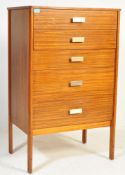 UNIFLEX - M RANGE - 1960S TEAK VENEER CHEST OF DRAWERS