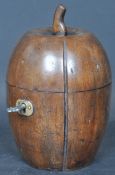 GEORGE III STYLE FRUIT WOOD MELON TEA CADDY