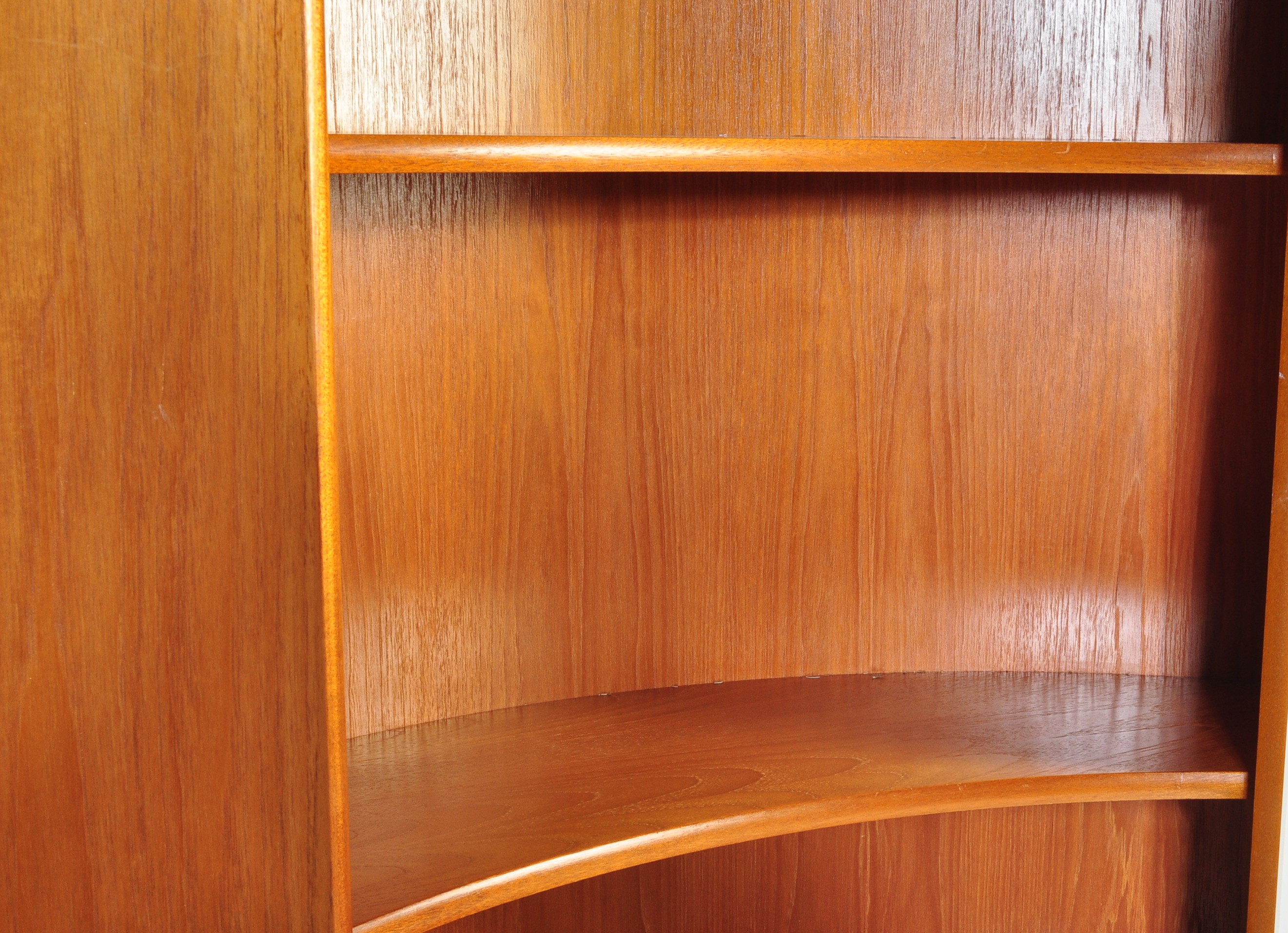 NATHAN - SQUARES PATTERN - RETRO VINTAGE TEAK CORNER BOOKCASE - Image 3 of 7