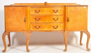 QUEEN ANNE 18TH CENTURY REVIVAL BURR WALNUT SIDEBOARD