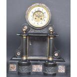 19TH CENTURY CLASSICAL SLATE MANTLE CLOCK