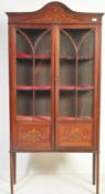 AN EDWARDIAN MAHOGANY VITRINE DISPLAY CABINET