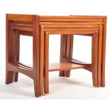 BRITISH MODERN DESIGN - MID CENTURY TEAK NEST OF TABLES