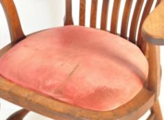 EDWARDIAN MAHOGANY INLAID UPHOLSTERED BEDROOM CHAIR