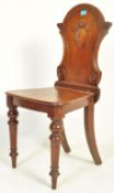 19TH CENTURY VICTORIAN MAHOGANY HALL CHAIR