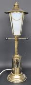 VINTAGE BRASS TABLE LAMP IN THE FORM OF A LAMP POST