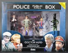 DOCTOR WHO - THIRD DOCTOR - DOUBLE SIGNED ACTION FIGURE SET
