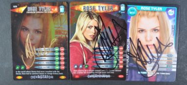DOCTOR WHO - BILLIE PIPER (ROSE TYLER) - AUTOGRAPHED TRADING CARDS