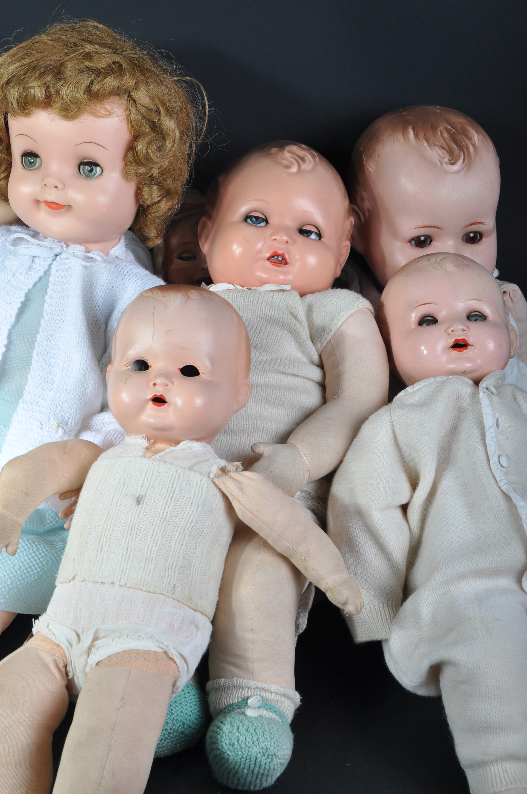 COLLECTION OF X12 VINTAGE BISQUE HEADED DOLLS - Image 4 of 7