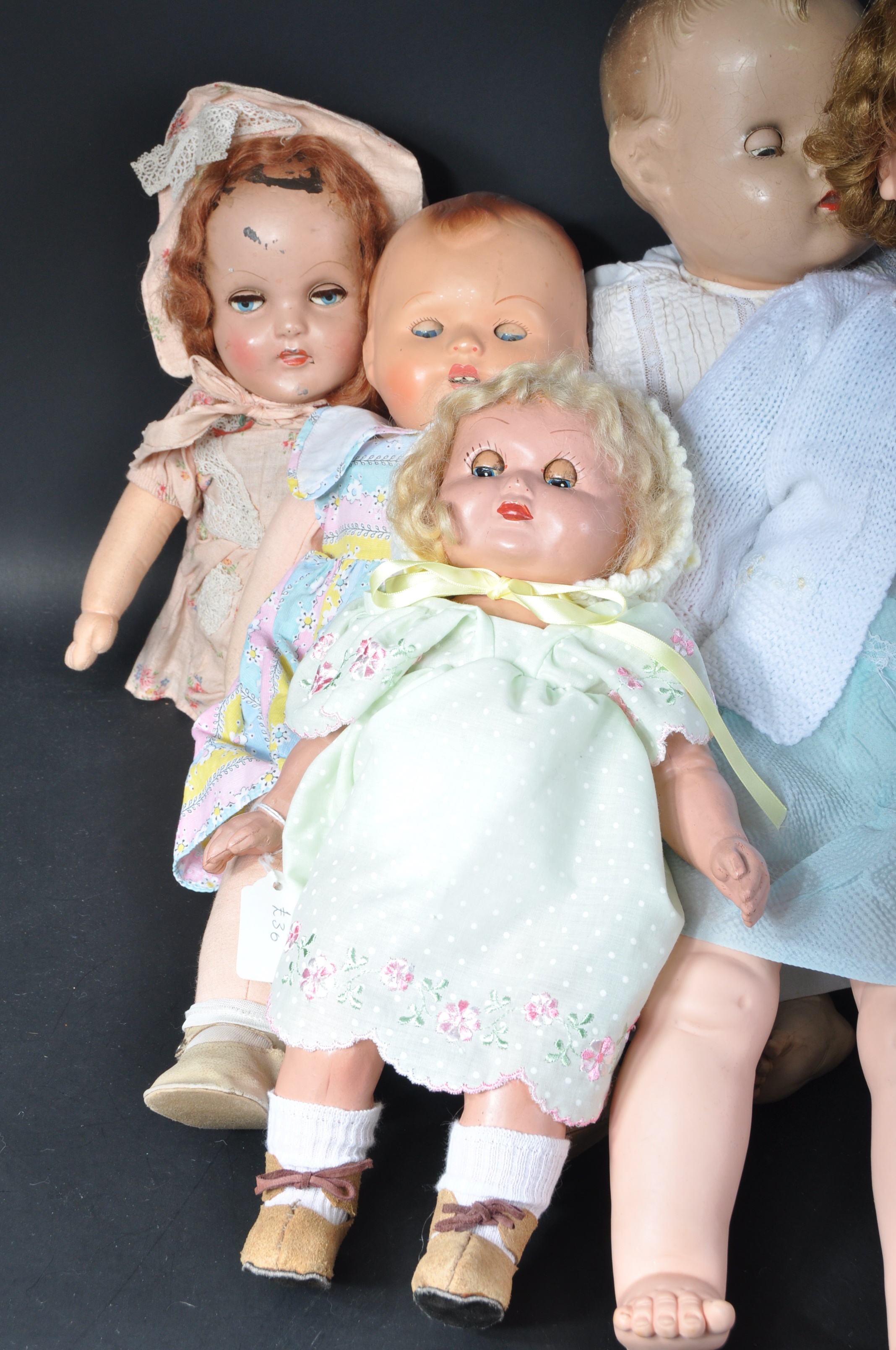 COLLECTION OF X12 VINTAGE BISQUE HEADED DOLLS - Image 2 of 7