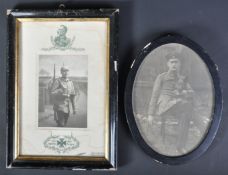 TWO WWI FIRST WORLD WAR INTEREST GERMAN ARMY OFFICER PORTRAITS