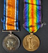 WWI FIRST WORLD WAR MEDAL PAIR - PRIVATE IN ROYAL WARWICKSHIRE REGIMENT